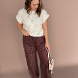 Cap Sleeve Crochet Top- Cream