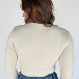 Essential Ribbed Top- Ivory - Ana Patricia Boutique