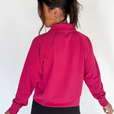 Luxe Ribbed 3/4 Zip-Pink - Ana Patricia Boutique
