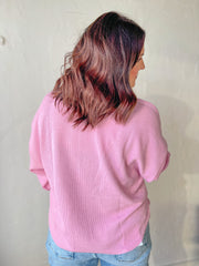 Harmony Hue Long Sleeve Top- Light Pink