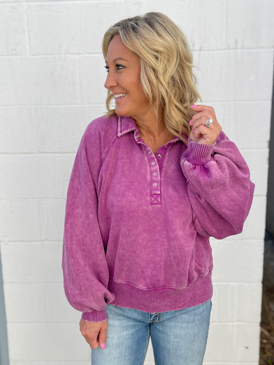 The Lexi Pullover- Plum