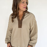 Slub Knit Top- Mocha - Ana Patricia Boutique