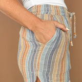 Multicolored Stripe Shorts - Ana Patricia Boutique