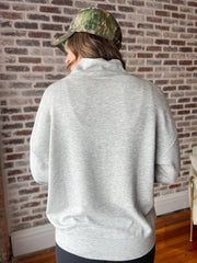 The Luxe Half Zip- H.Grey