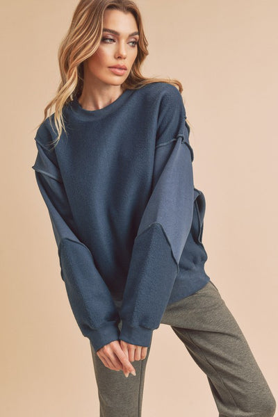 The Ellie Pullover- Navy Blue