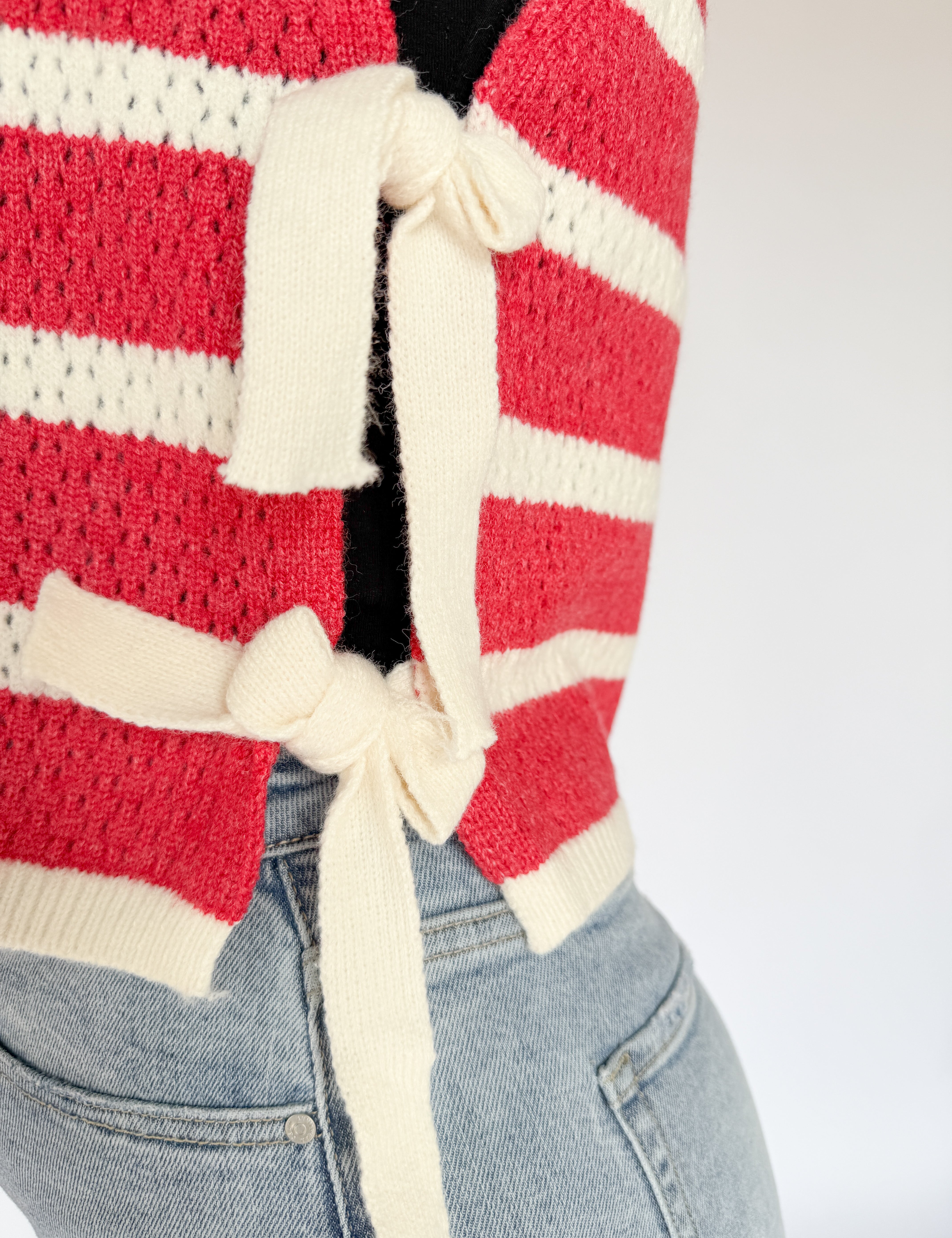 The Lucy Stripe Sweater - Red - Ana Patricia Boutique