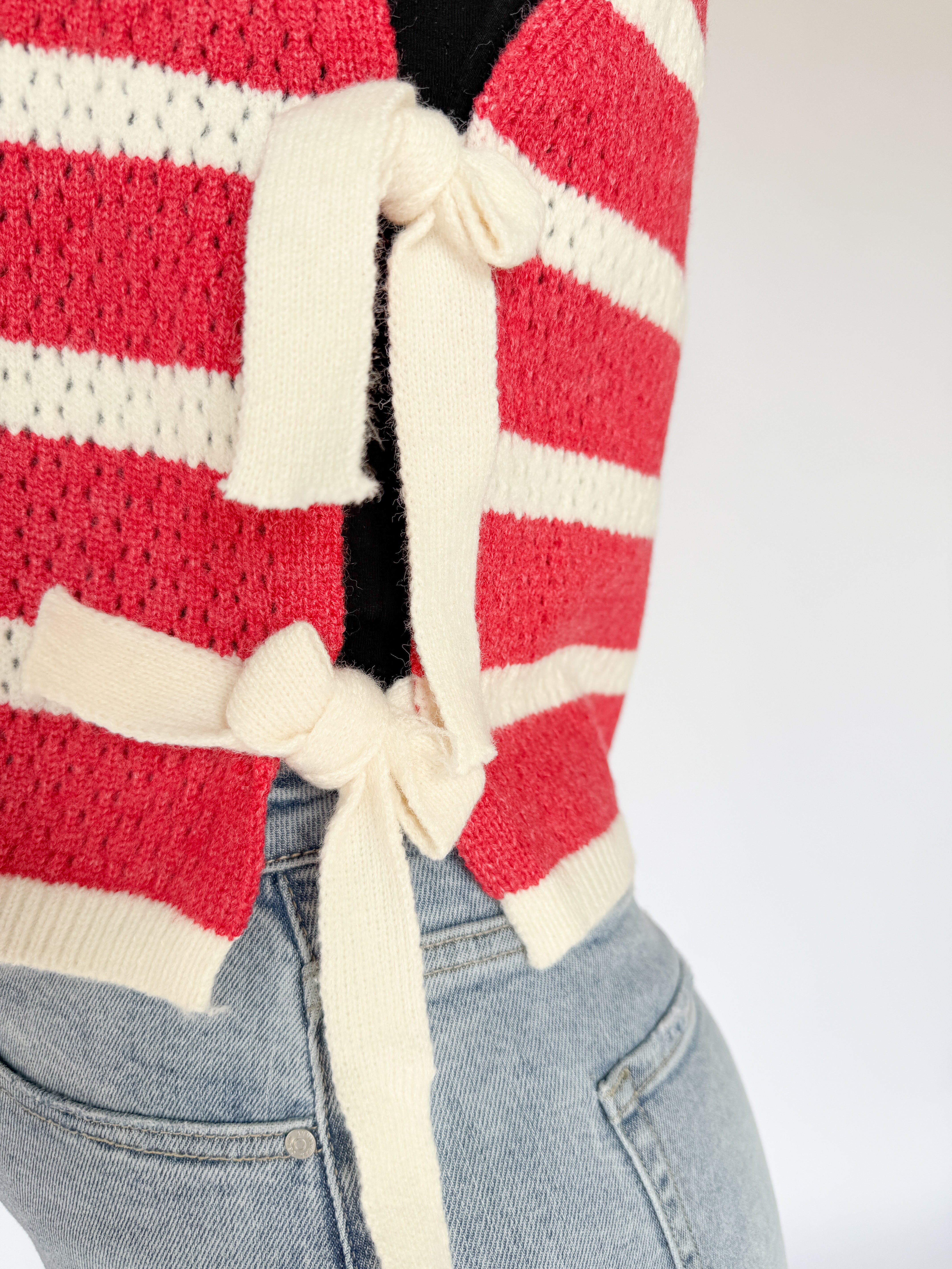 The Lucy Stripe Sweater - Red - Ana Patricia Boutique