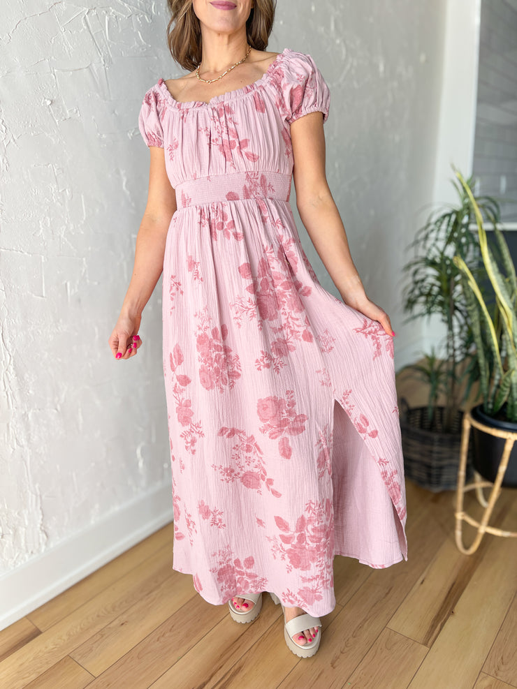 Radiant Rose Maxi Dress