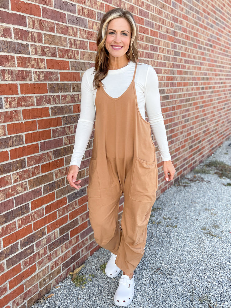 The Brenda Jumpsuit- Rust