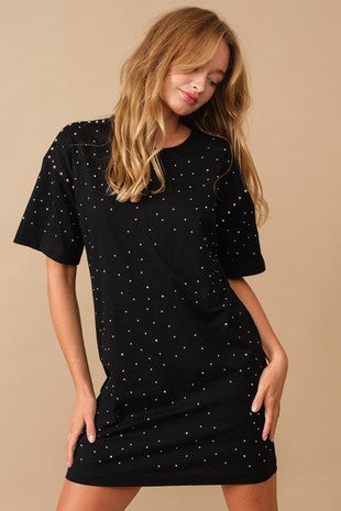 Studded Everyday Dress- Black