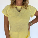 The Ivy Basic Tee- Yellow