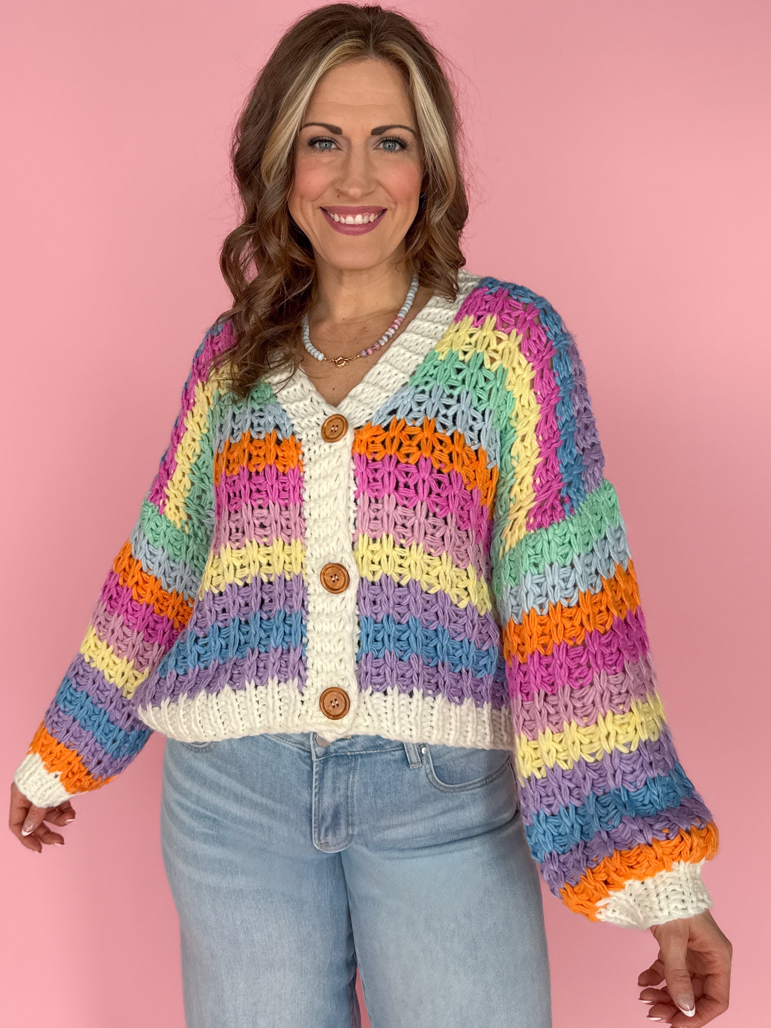 Rainbow Chunky Sweater - Ana Patricia Boutique