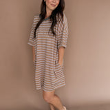 Stripe Knit Pullover Big Top Dress - Ana Patricia Boutique