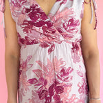 Mauve Floral Midi Dress - Ana Patricia Boutique