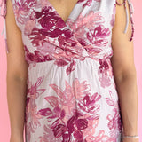 Mauve Floral Midi Dress - Ana Patricia Boutique