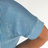 Corded Ribbed Top- Blue