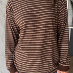 Striped Crewneck Top- Brown - Ana Patricia Boutique