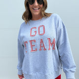 Gingham GO TEAM Crewneck