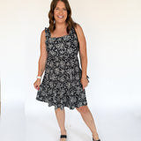 Ditsy Floral Dress- Black