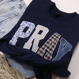 Pray Sweatshirt - Navy - Ana Patricia Boutique