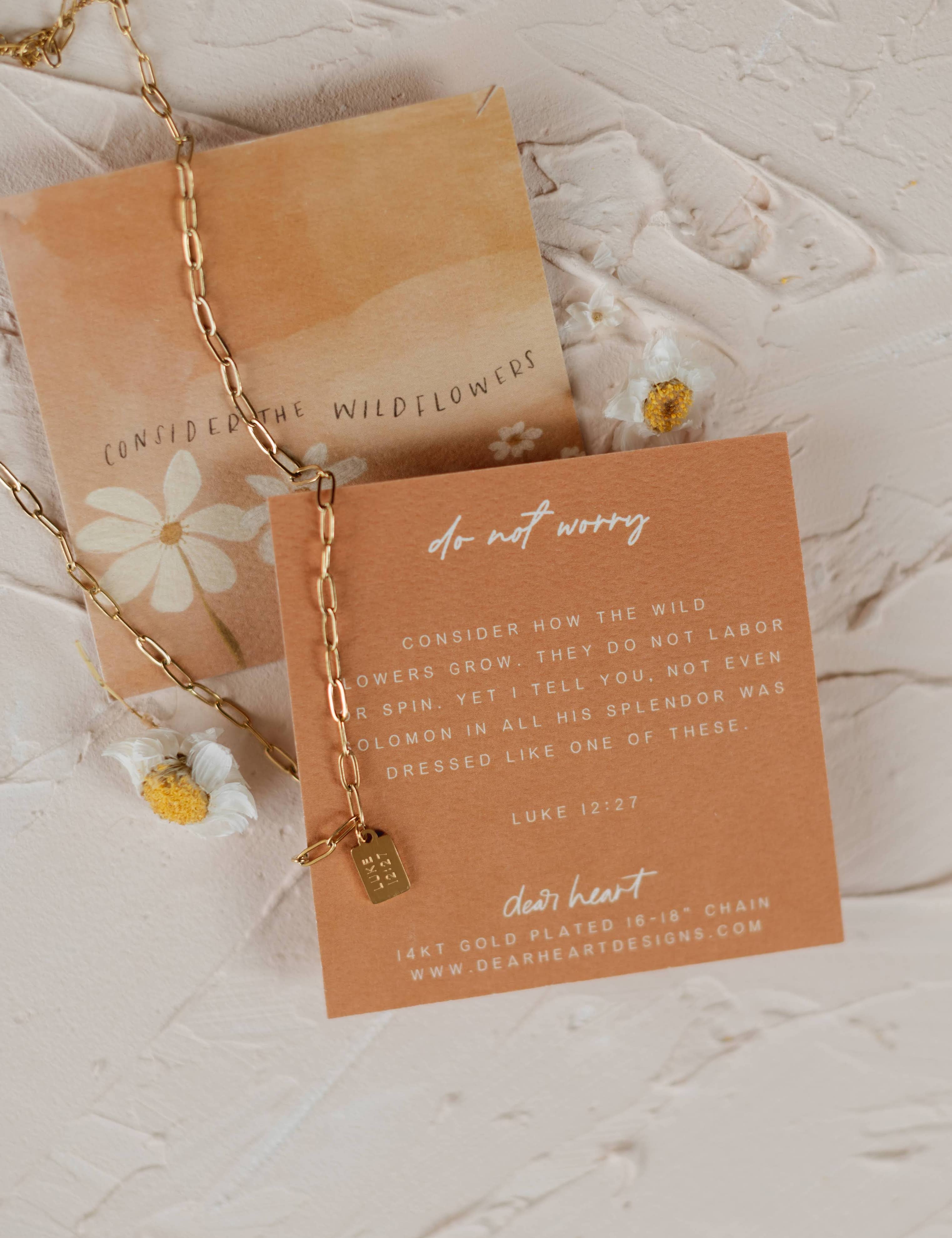 Do Not Worry Mini Tag Necklace - Ana Patricia Boutique