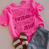 What A Friend Tee- Pink