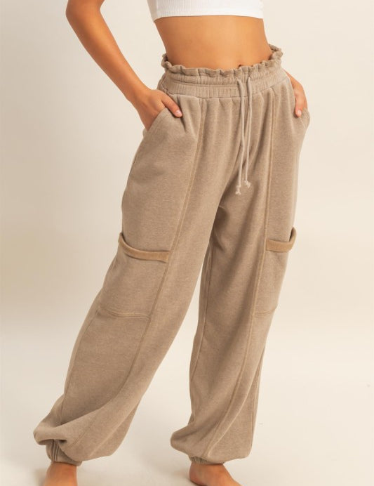 Burnout Joggers-Mocha - Ana Patricia Boutique