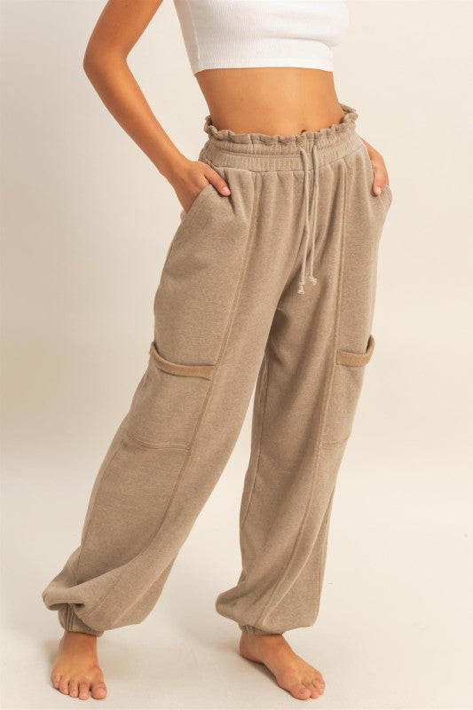Burnout Joggers-Mocha - Ana Patricia Boutique
