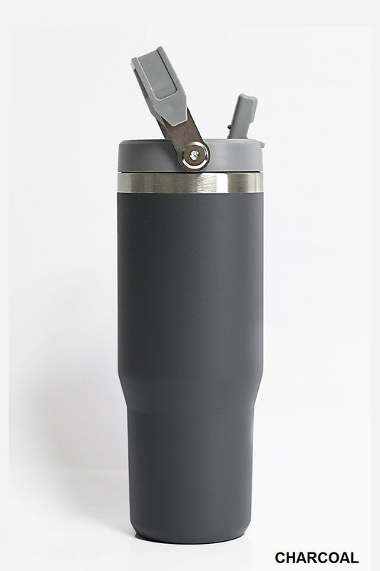 30 OZ Stainless Steel Tumbler- Charcoal