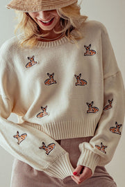 Doe A Deer Sweater- Taupe