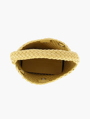 Basketweave Hobo Bag- Yellow