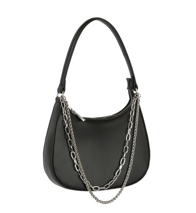 Chain Shoulder Bag- Black