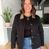 Twill Barn Jacket- Black - Ana Patricia Boutique