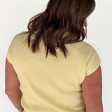 Mock Neck Sweater- Butter Yellow