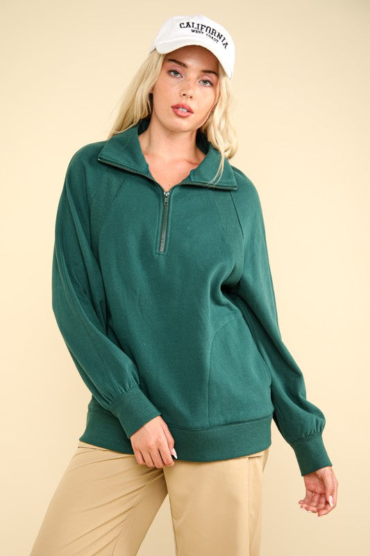 The Hooper Pullover-Forest Green