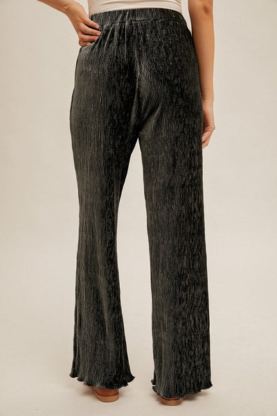 Crinkle Pants-Black