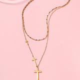 18K Stainless Steel Cross Necklace