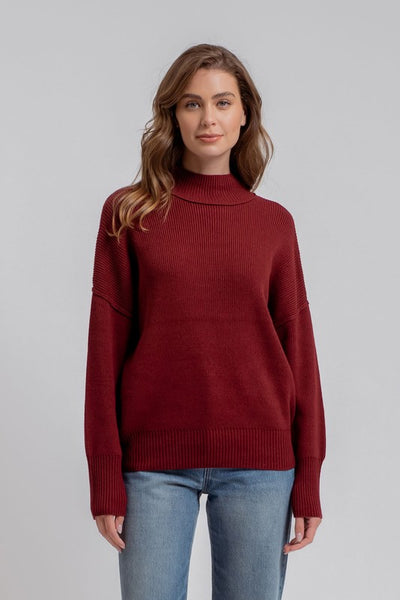 The Bella Sweater- Oxblood