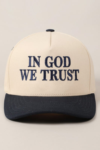 In God We Trust Trucker Hat- Navy