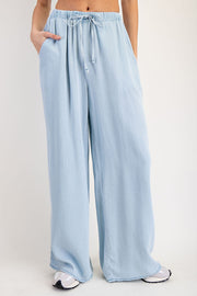 Tencel Straight Leg Pants