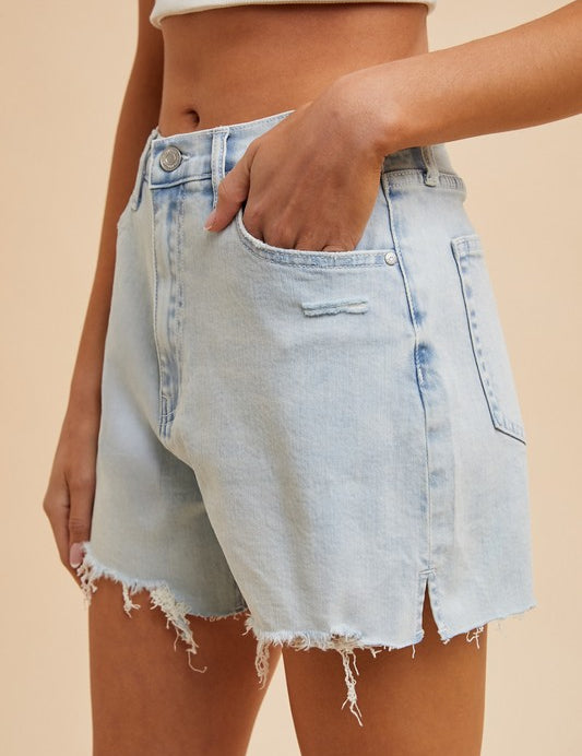 Distressed Hem Shorts - Ana Patricia Boutique