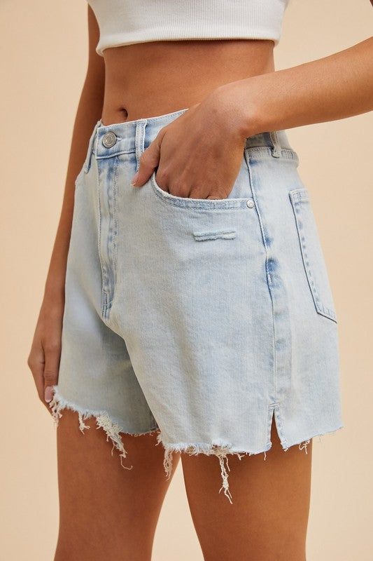 Distressed Hem Shorts - Ana Patricia Boutique