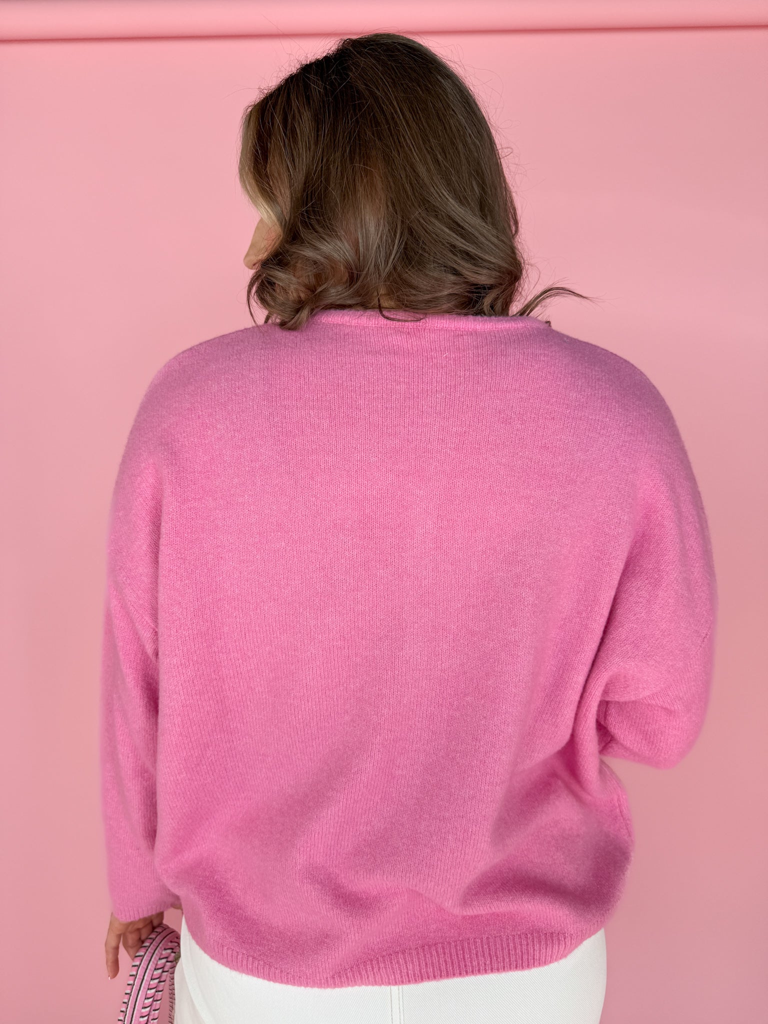 Button Up Cardigan- Pink - Ana Patricia Boutique