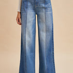Two Tone Fray Hem Jeans - Ana Patricia Boutique