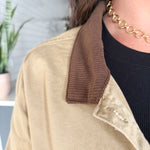 Twill Barn Jacket- Khaki - Ana Patricia Boutique