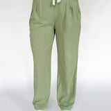 Barrel Leg Pants- Olive