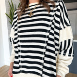 Oversized Stripe Pullover - Ana Patricia Boutique