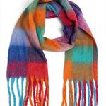 Oblong Plaid Scarf-Orange - Ana Patricia Boutique