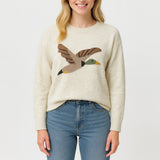 Flying Duck Knit Sweater- Ivory