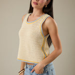 Crochet Tank Top- Butter - Ana Patricia Boutique